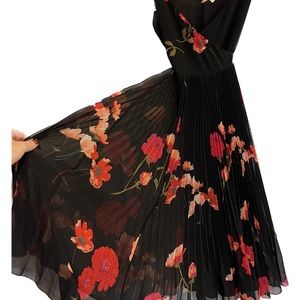 Wilfred Beaune floral pleated dress, XS NEW